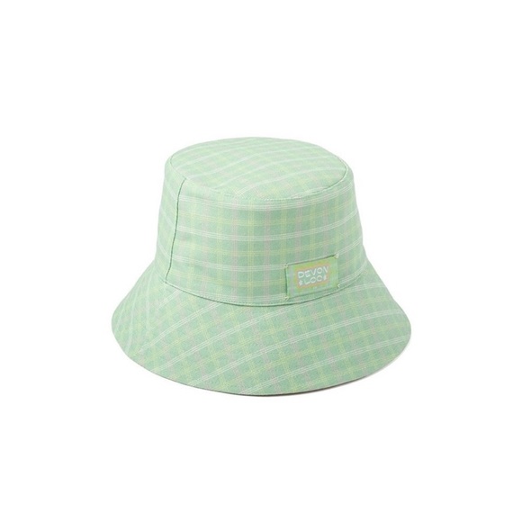 Lack of Color NWT Devon Lee Carlson Collaboration Green Plaid/Beige Bucket Hat - Picture 7 of 15